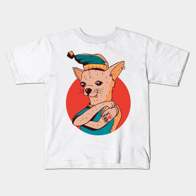 CHIHUAHUA MOM TATTOO Kids T-Shirt by jasebro